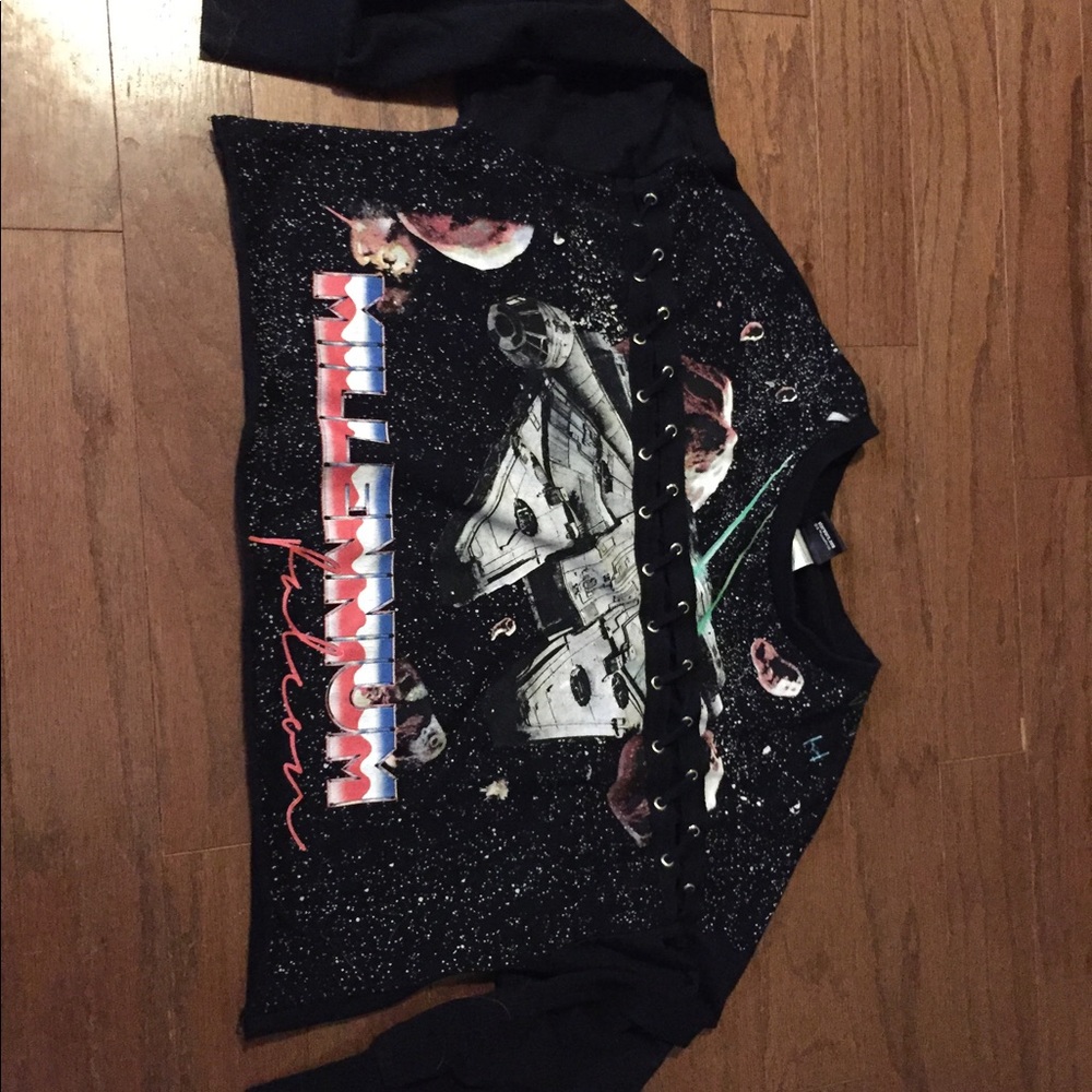 Cropped Galaxy Sweatshirt